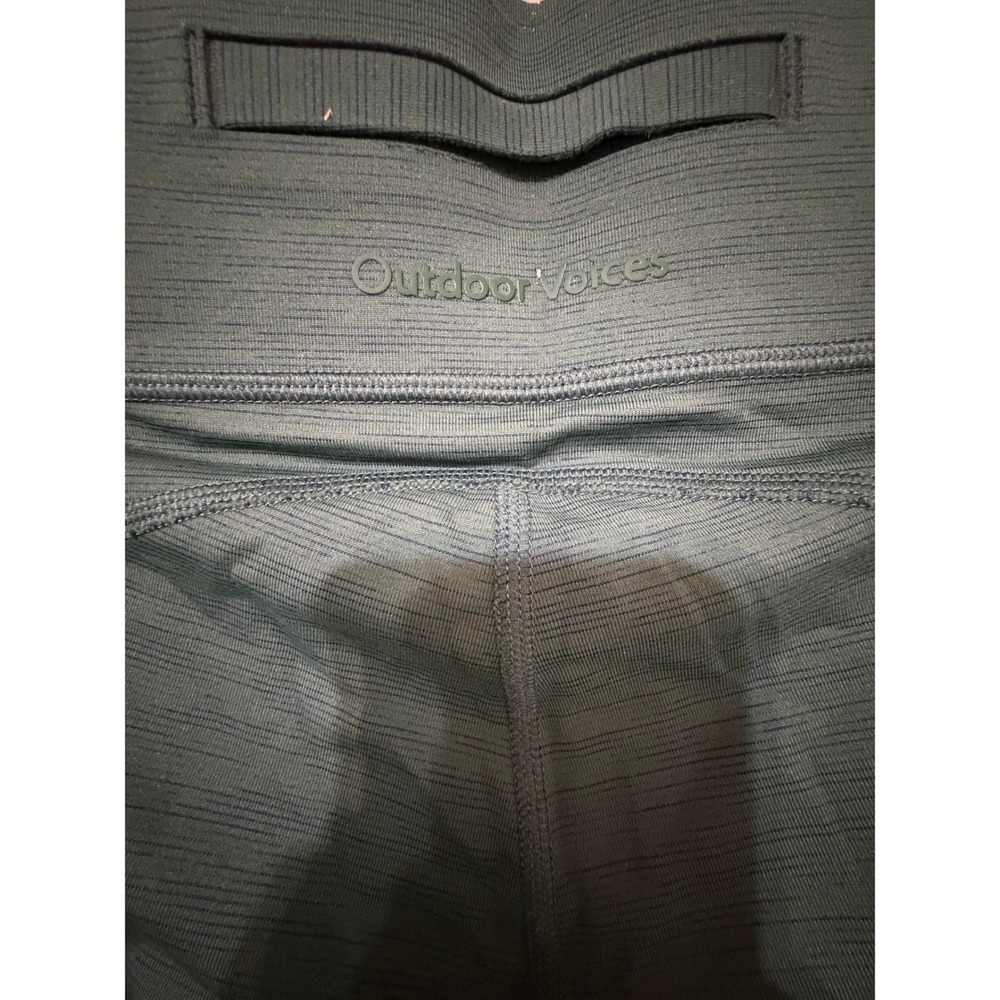 Outdoor Voices TechSweat Leggings XS Dark Green High Waisted 7/8 Active Tights - Picture 3 of 6